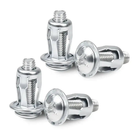 Heavy-Duty Carbon Steel Button Rivet Locking Nuts Set - Durable, Rustproof, Bolt-Compatible Industrial & Furniture Hardware for Panel Fixing, Sheet Metal Repair (M4, M5, M6 Sizes)