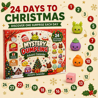 Christmas Mini Squishies Advent Calendar 2026, 24-Day Holiday Countdown Fidget Stress Relief Set, Cute Dumpling Squeeze Figures for Indoor Recreation, Stocking Stuffers, Xmas Party Favors, Small Surprise Gifts for Kids Teens Adults,sohochic