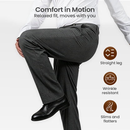 Men’s Casual Pleated Wide-Leg Pants
