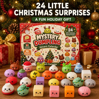 Christmas Mini Squishies Advent Calendar 2026, 24-Day Holiday Countdown Fidget Stress Relief Set, Cute Dumpling Squeeze Figures for Indoor Recreation, Stocking Stuffers, Xmas Party Favors, Small Surprise Gifts for Kids Teens Adults,sohochic